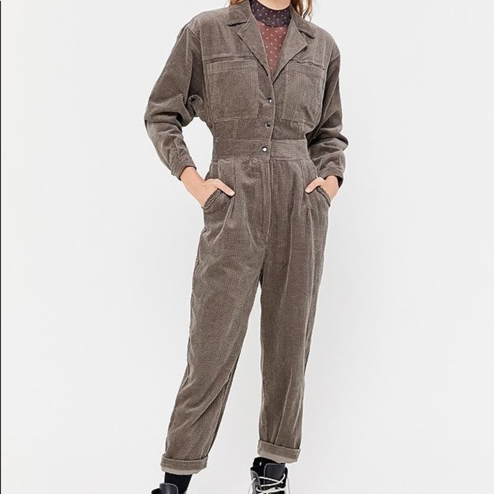Urban outfitters green corduroy jumpsuit